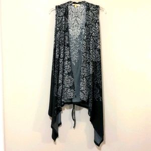 Black and White Vest with Tie